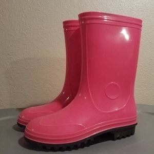 Girls Size 3 Pink Rain Boots